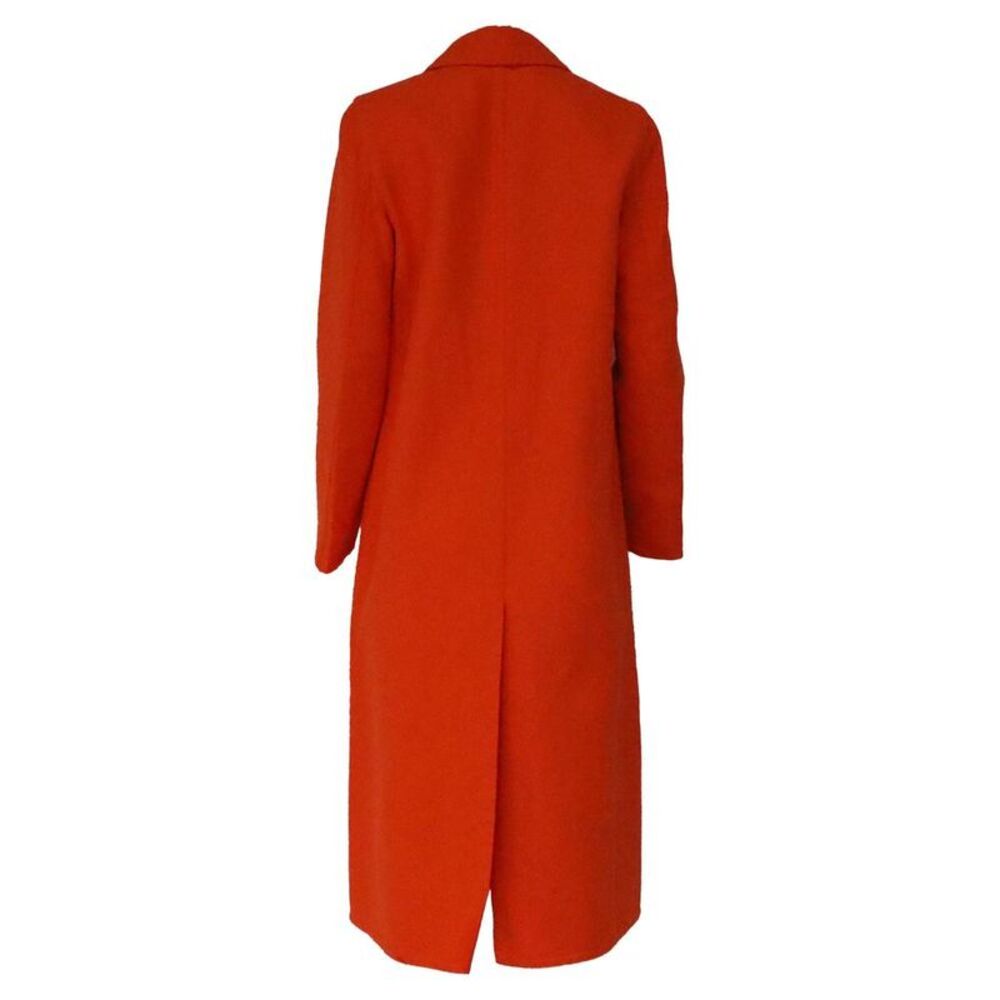 Pre Loved Oscar De La Renta Vintage Double Breasted Long Coat Women orange - Picture 2 of 6